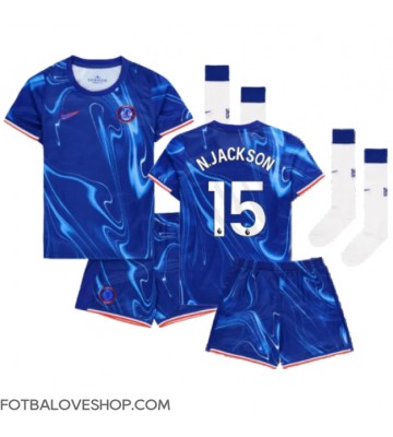 Chelsea Nicolas Jackson #15 Dětské Domácí Dres 2024-25 Krátký Rukáv (+ trenýrky)